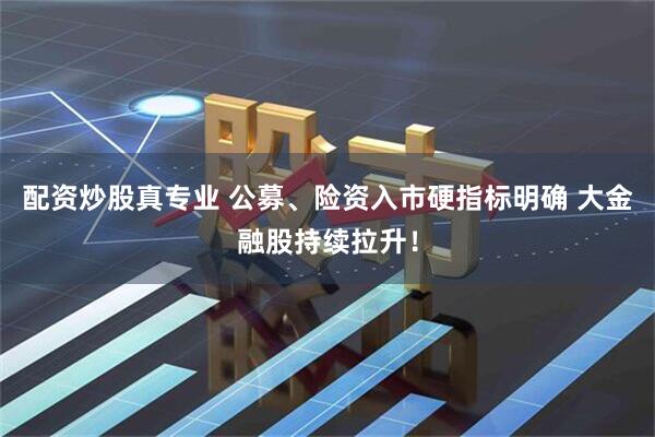 配资炒股真专业 公募、险资入市硬指标明确 大金融股持续拉升！
