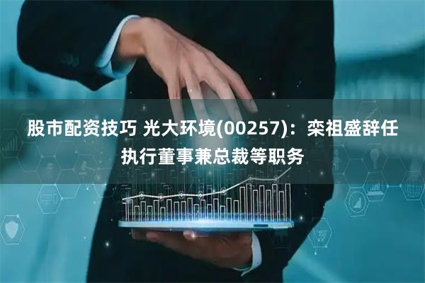 股市配资技巧 光大环境(00257)：栾祖盛辞任执行董事兼总裁等职务